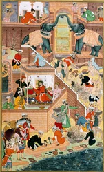 Der Bau des Fatehpur Sikri Palastes, aus dem 